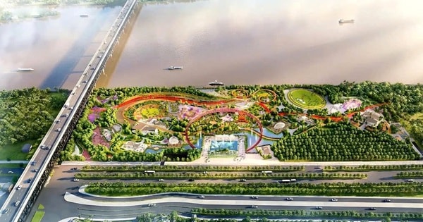 Công trình mở đầu cho việc hình thành trục đại lộ cảnh quan sông Hồng 27 tỷ USD đang được triển khai xây dựng