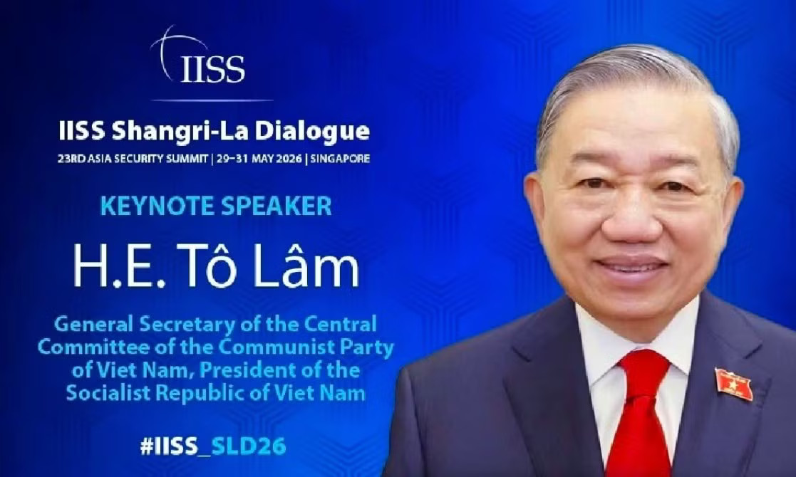 Tổng Bí thư, Chủ tịch nước Tô Lâm sẽ phát biểu dẫn đề tại Đối thoại Shangri-La tối 29/5. Ảnh: IISS Dấu mốc đặc biệt tại Đối thoại Shangri-La - Ảnh 1.