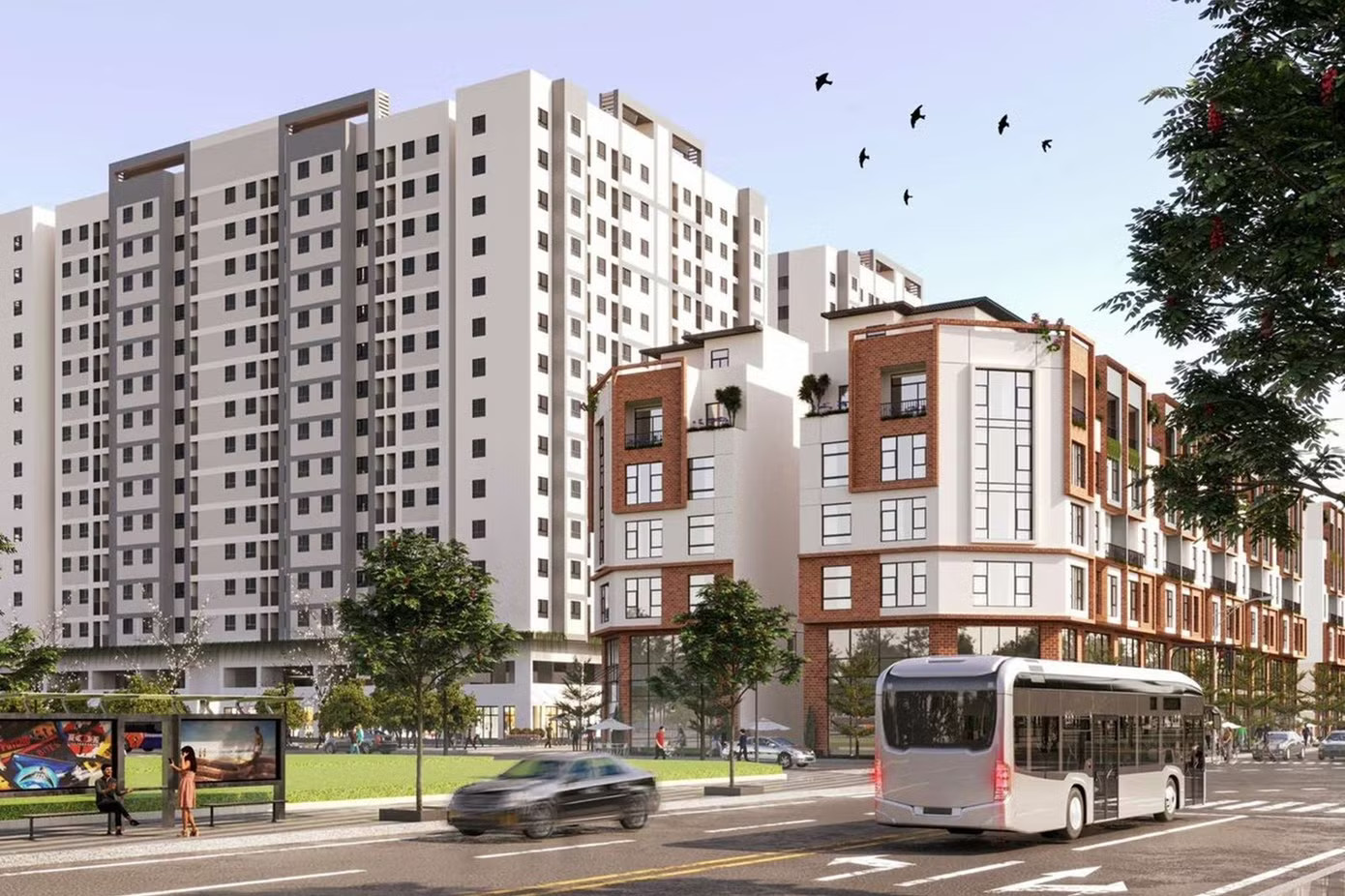 Phối cảnh 1 dự án nhà ở xã hội trên địa bàn TP Hà Nội Hà Nội triển khai 57 dự án nhà ở xã hội - Ảnh 1.