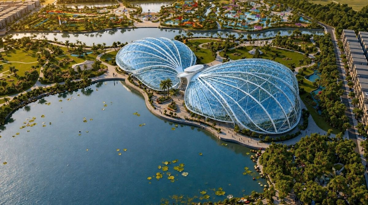 Tạo hình đậm chất thần tiên và những “kỳ hoa dị thảo” trong vườn hoa nhà kính lớn nhất thế giới tại Vinhomes Sài Gòn Park - Ảnh 1.