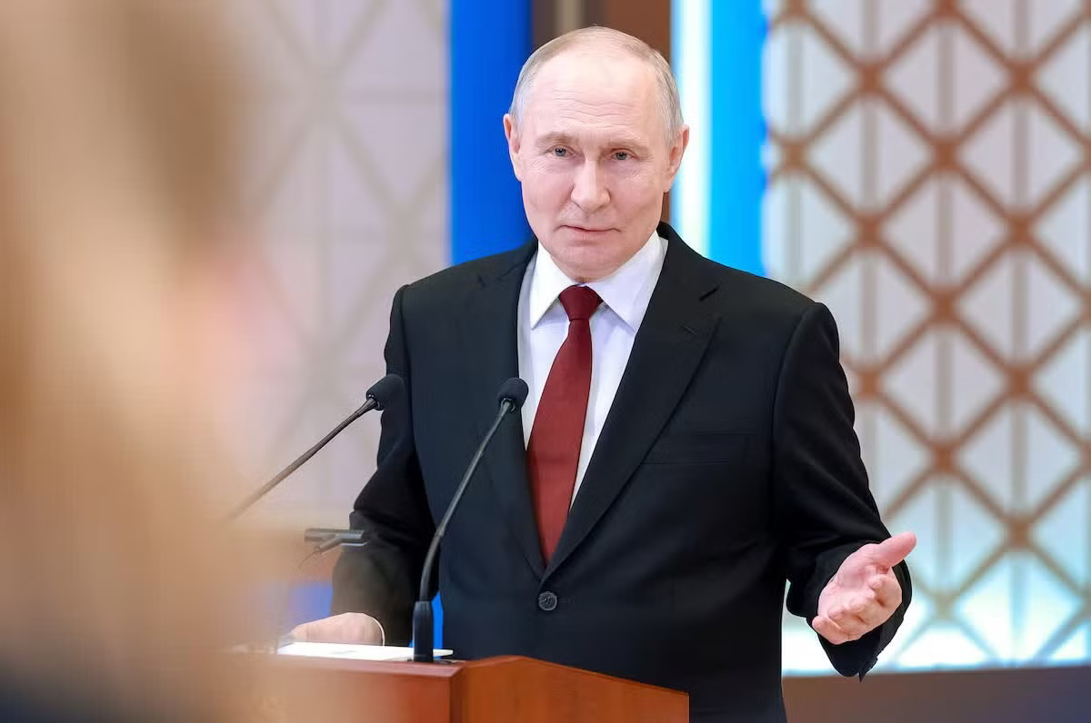 Tổng thống Nga Vladimir Putin. (Ảnh: Reuters) Tổng thống Nga Putin cảnh báo các lực lượng có ý đồ tấn công vùng Kaliningrad - Ảnh 1.