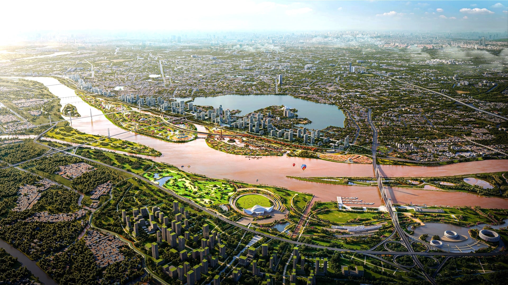 Phối cảnh dự án trục đại lộ cảnh quan sông Hồng. Nguồn ảnh: Hanoimoi.vn