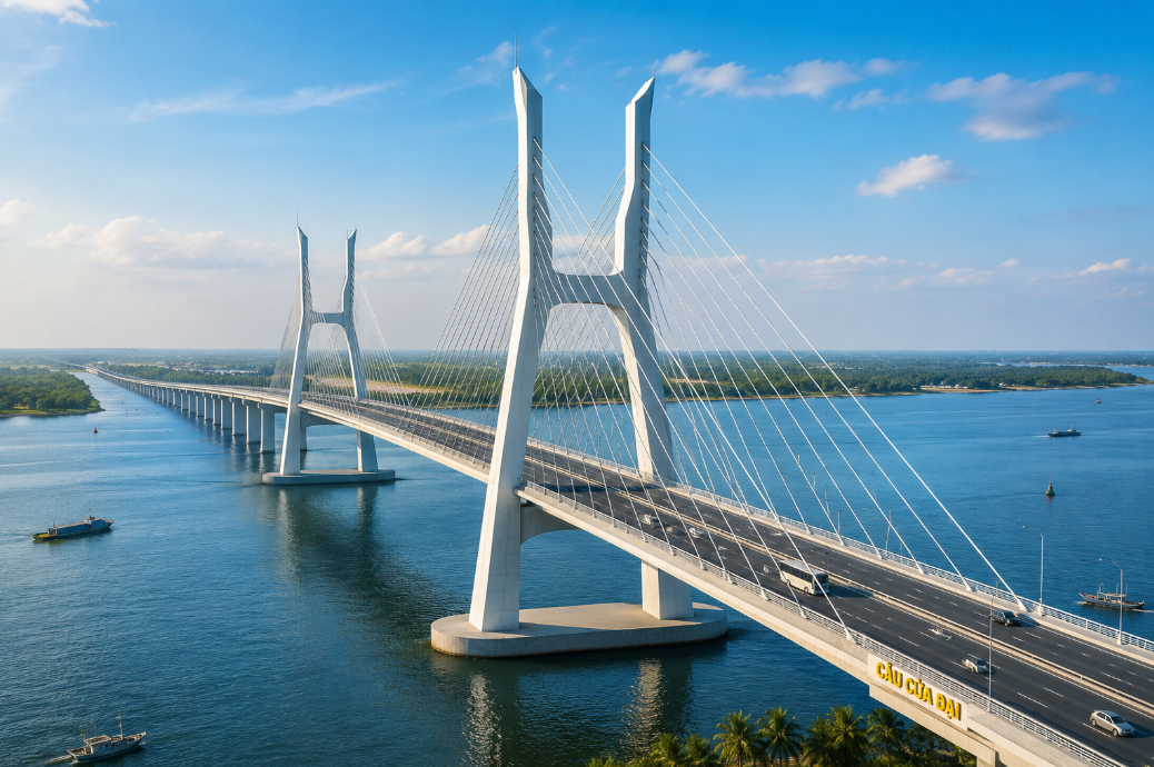 Tỉnh Vĩnh Long phê duyệt dự án cầu Cửa Đại. Ảnh minh họa