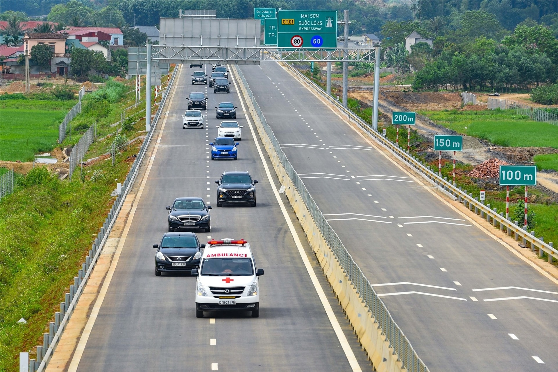Tuyến cao tốc Mai Sơn - Quốc lộ 45. Nguồn ảnh: Báo Lao Động