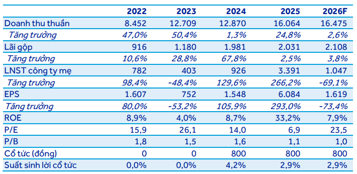 ACBS dự phóng kết quả kinh doanh của VCG trong năm 2026