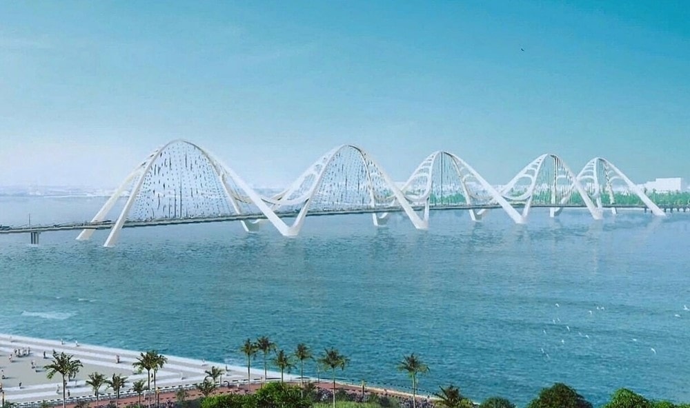 Áp dụng 'luồng xanh' để đẩy nhanh tiến độ cầu vượt vịnh gần 4.000 tỷ có kiến trúc lấy cảm hứng từ mái tóc nữ anh hùng- Ảnh 2. Áp dụng 'luồng xanh' để đẩy nhanh tiến độ cầu vượt vịnh gần 4.000 tỷ có kiến trúc lấy cảm hứng từ mái tóc nữ anh hùng- Ảnh 2.