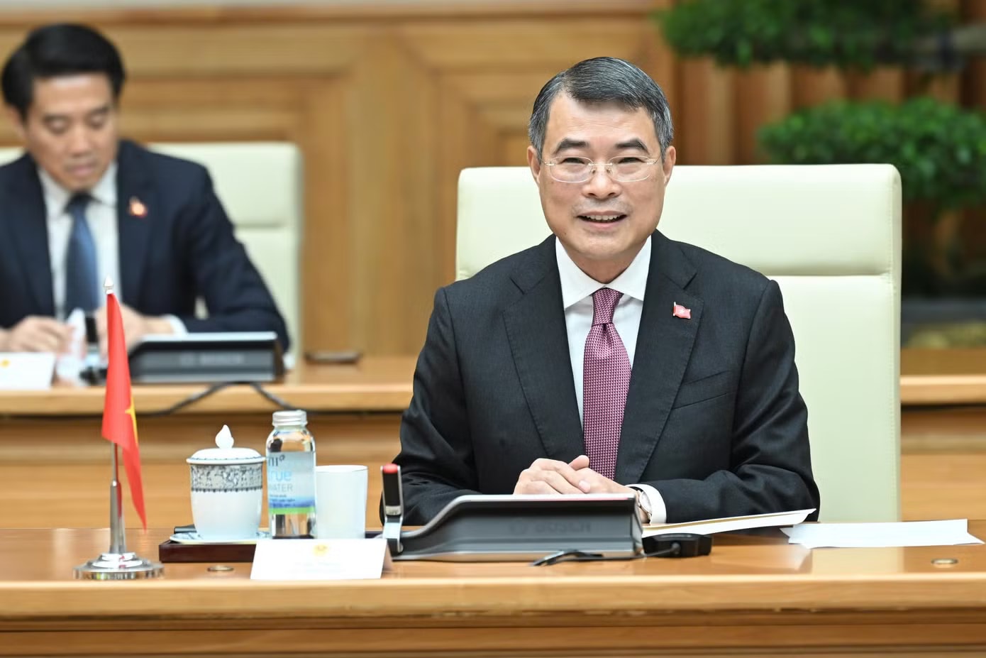 Thủ tướng Lê Minh Hưng tại cuộc hội đàm. Ảnh: Như Ý Thủ tướng Lê Minh Hưng chủ trì lễ đón chính thức Thủ tướng Timor Leste - Ảnh 4.