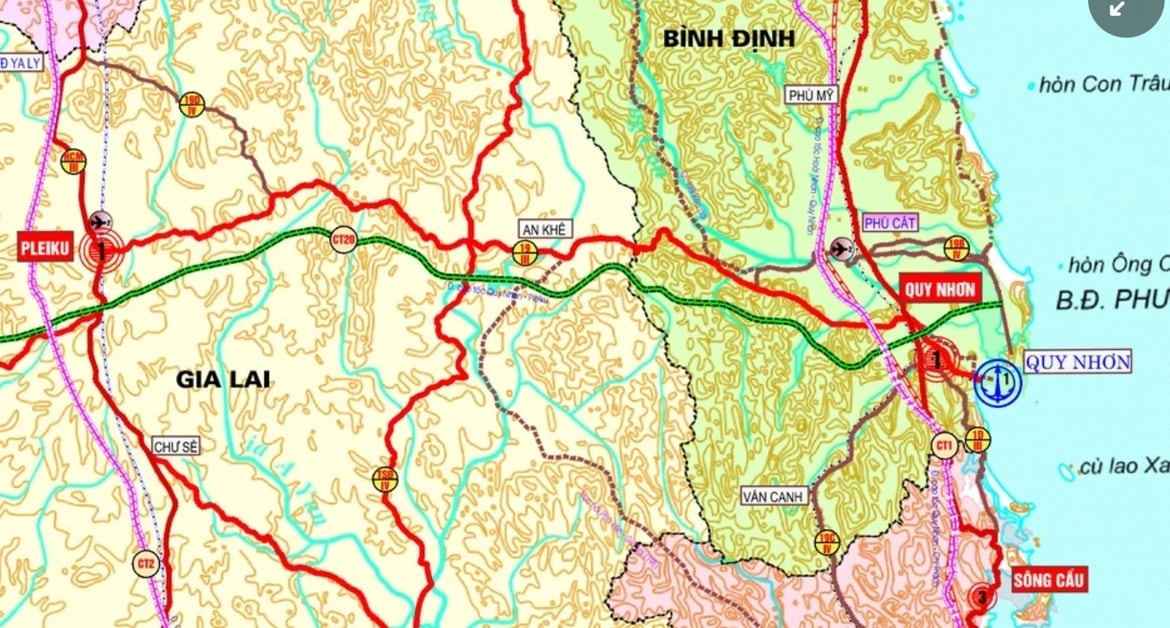 Bản đồ hướng tuyến cao tốc Quy Nhơn - Pleiku-compressed