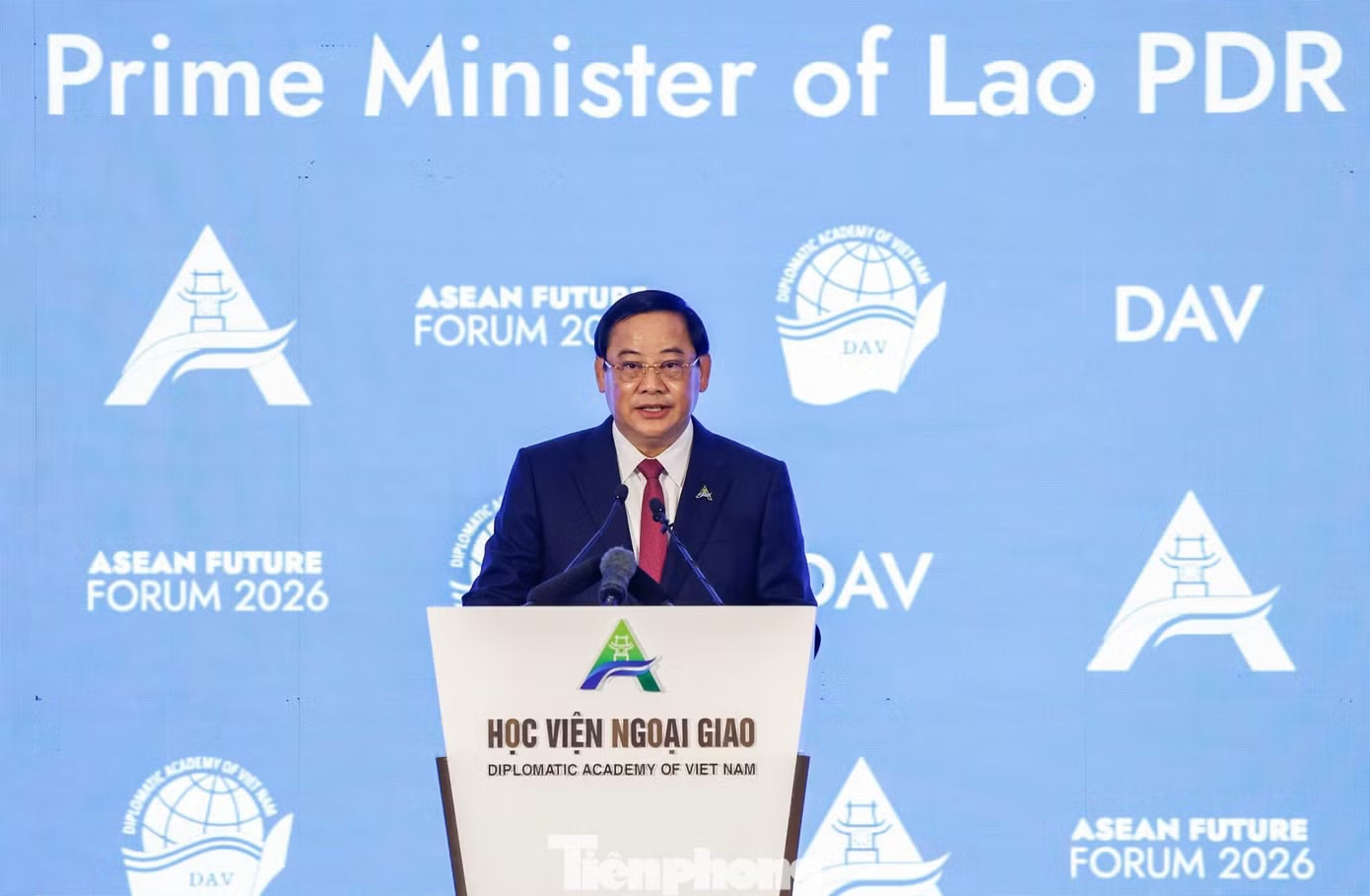 Thủ tướng Lào phát biểu tại AFF 2026. Ảnh: Như Ý Thế giới ngày càng phân mảnh, ASEAN đứng trước bước ngoặt quan trọng - Ảnh 3.