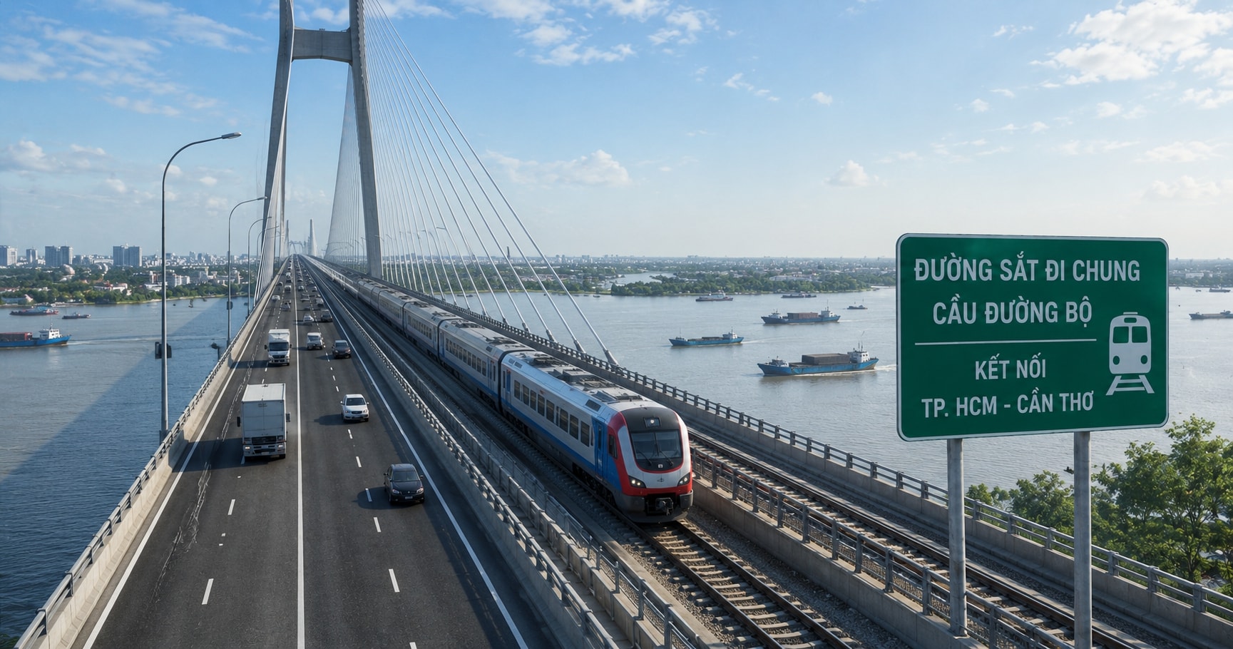 Dự kiến xây dựng tuyến đường sắt đi chung cầu đường bộ kết nối 2 thành phố lớn phía Nam, vốn đầu tư trên 170.000 tỷ- Ảnh 1. Dự kiến xây dựng tuyến đường sắt đi chung cầu đường bộ kết nối 2 thành phố lớn phía Nam, vốn đầu tư trên 170.000 tỷ- Ảnh 1.