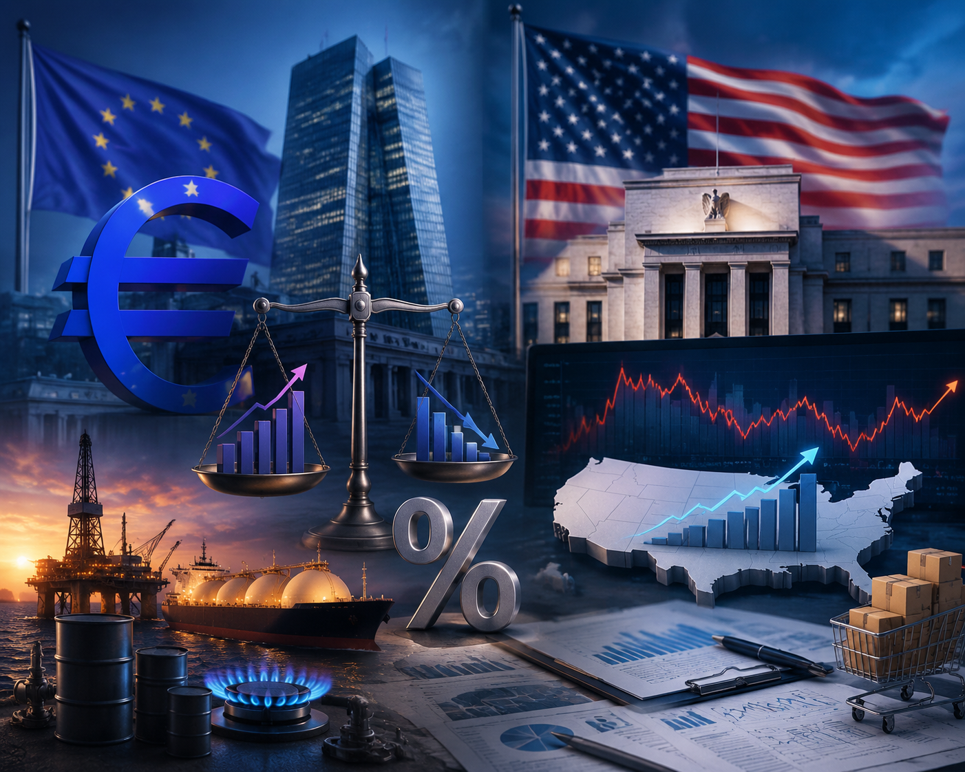 ECB và lạm phát Mỹ trở thành tâm điểm, thị trường chờ tín hiệu mới về lãi suất