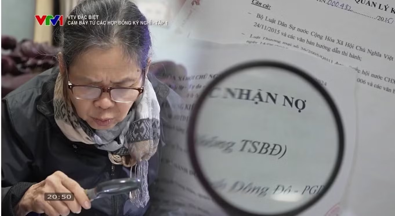 Ảnh được cắt từ phim tài liệu Cạm bẫy từ các hợp đồng kỳ nghỉ. Nguồn: VTV. Chủ nhiệm Ủy ban của Quốc hội: Vụ 'hợp đồng kỳ nghỉ' rất trắng trợn, tinh vi - Ảnh 2.