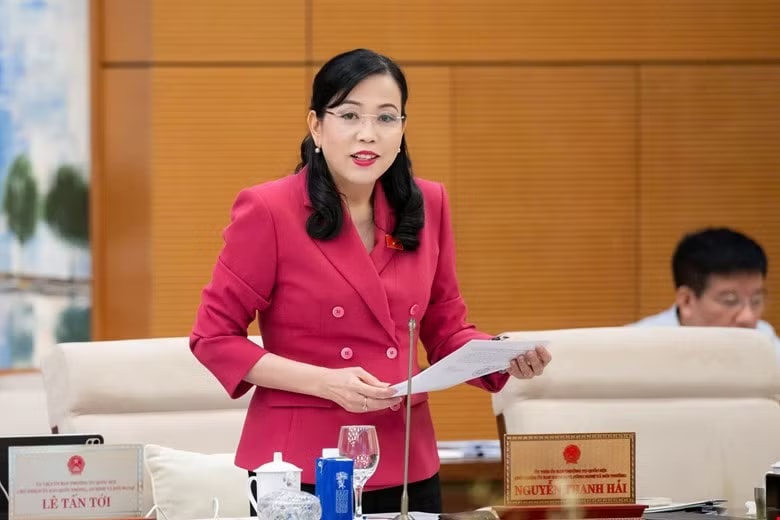 Bà Nguyễn Thanh Hải - Chủ nhiệm Ủy ban KHCN&MT. Ảnh: QH Chủ nhiệm Ủy ban của Quốc hội: Vụ 'hợp đồng kỳ nghỉ' rất trắng trợn, tinh vi - Ảnh 1.