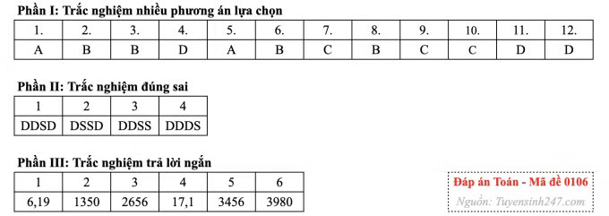 Đề Toán tốt nghiệp, cập nhật giải đề nhanh nhất - Ảnh 10.