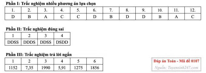 Đề Toán tốt nghiệp, cập nhật giải đề nhanh nhất - Ảnh 11.