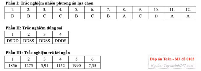 Đề Toán tốt nghiệp, cập nhật giải đề nhanh nhất - Ảnh 7.