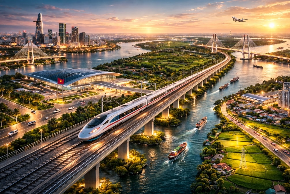 Tăng tốc tiến độ đầu tư dự án đường sắt đi chung cầu đường bộ nối 2 TP lớn phía Nam- Ảnh 1. Tăng tốc tiến độ đầu tư dự án đường sắt đi chung cầu đường bộ nối 2 TP lớn phía Nam- Ảnh 1.