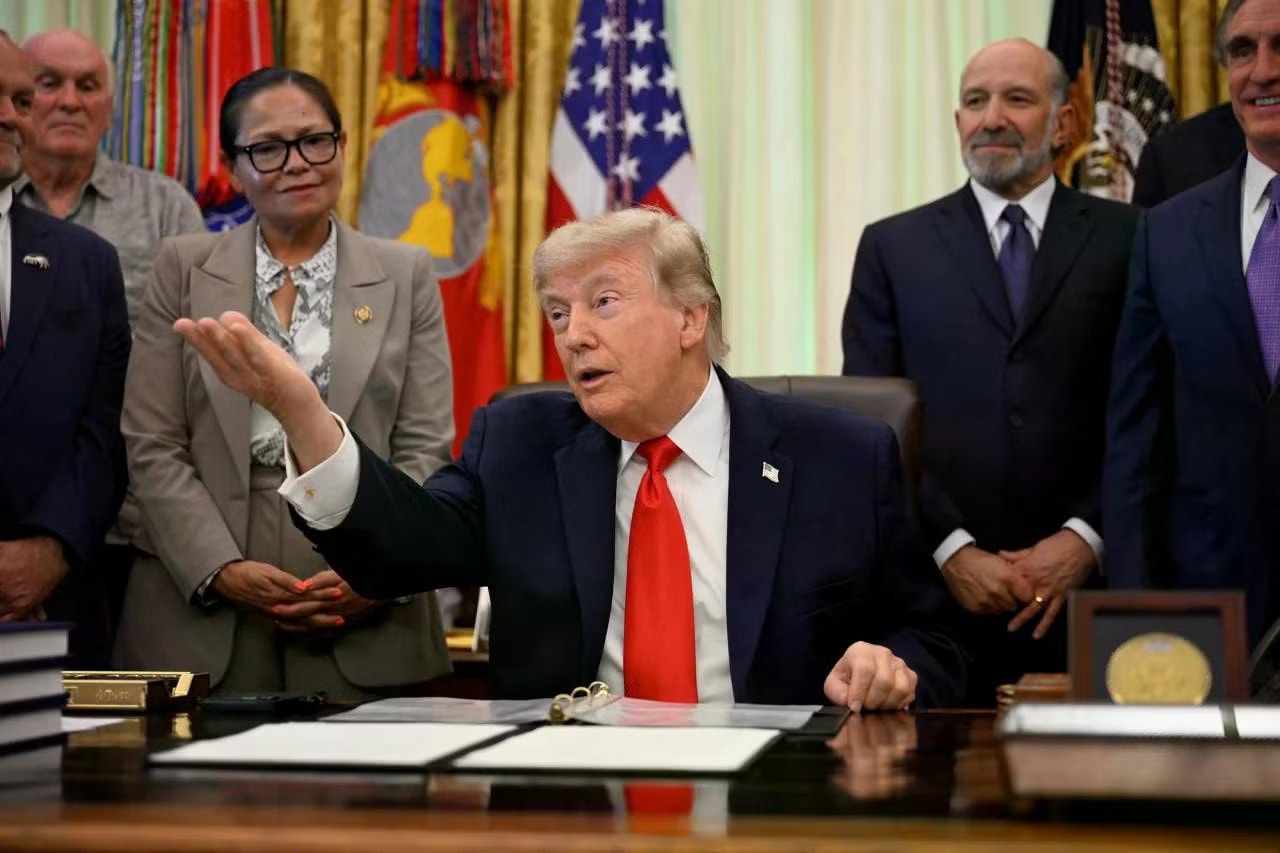 Tổng thống Mỹ Donald Trump. (Ảnh: Reuters) Có gì trong thỏa thuận hòa bình mà Tổng thống Mỹ Trump tuyên bố đã đạt được với Iran? - Ảnh 1.