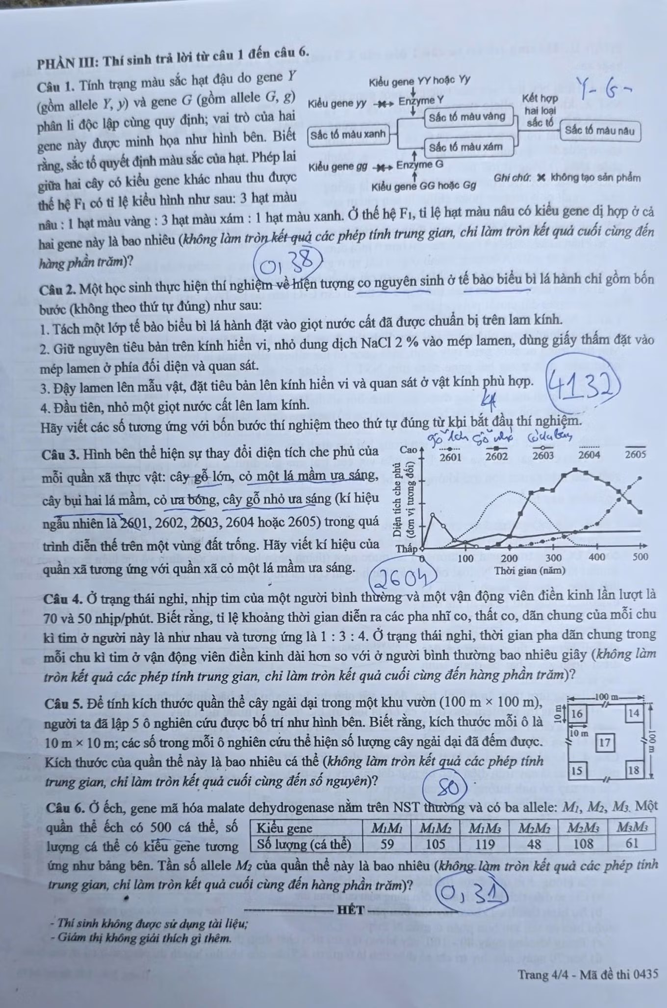 Đề thi môn Sinh học tốt nghiệp THPT, cập nhật đáp án trọn bộ các mã đề - Ảnh 5.
