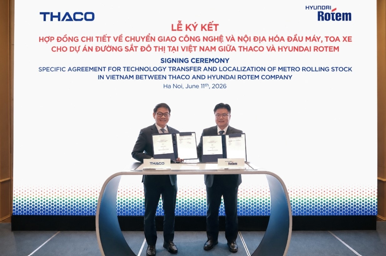 THACO tiếp tục ký thêm hợp đồng lớn nhằm đảm bảo phía Hàn Quốc chuyển giao toàn bộ công nghệ đầu máy đường sắt