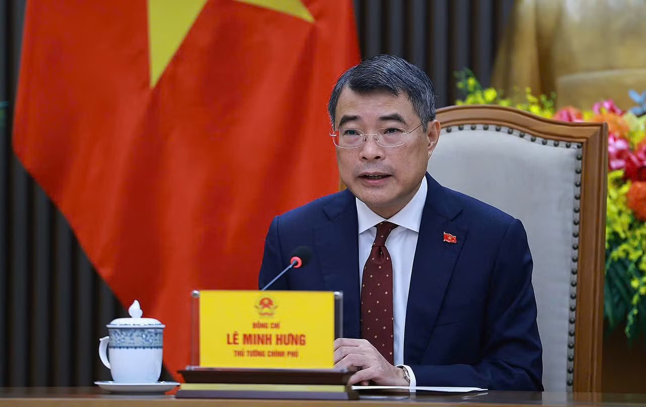 Thủ tướng Lê Minh Hưng tại cuộc điện đàm. Ảnh: VGP Thủ tướng Lê Minh Hưng điện đàm với Thủ tướng Trung Quốc - Ảnh 1.