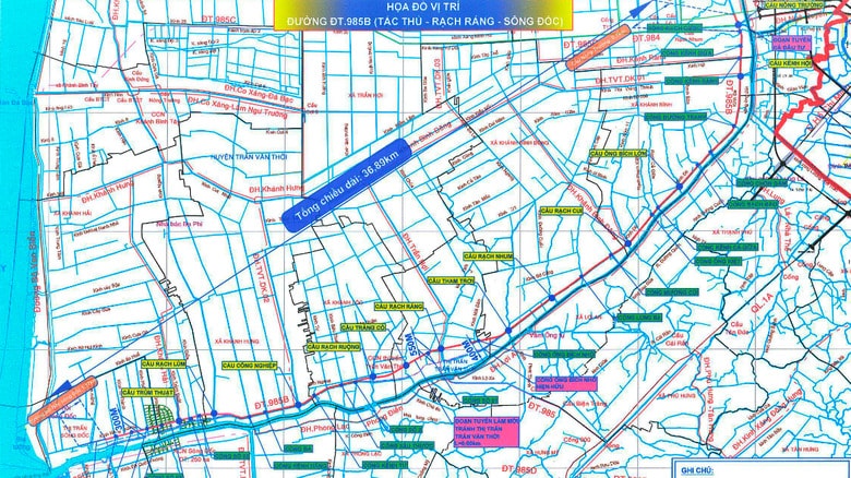 Tỉnh ở ĐBSCL sắp làm tuyến đường 50km với 8 cây cầu kết nối vành đai ra đến biển - Ảnh 1.
