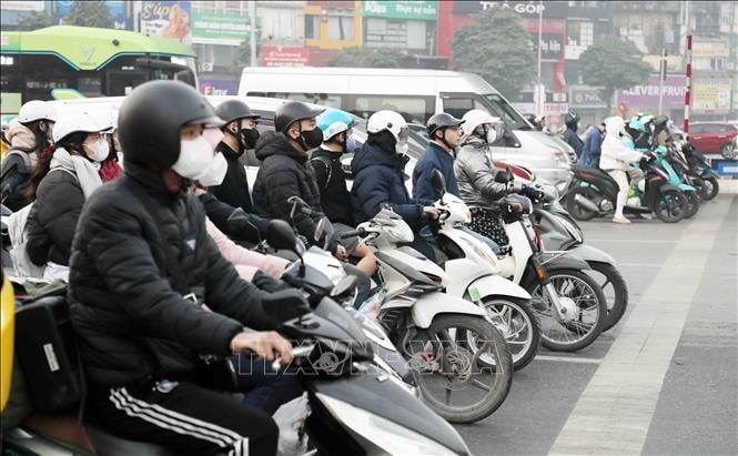 Công an phân luồng giao thông phục vụ Đại hội đại biểu phụ nữ toàn quốc lần thứ XIV. Ảnh minh hoạ