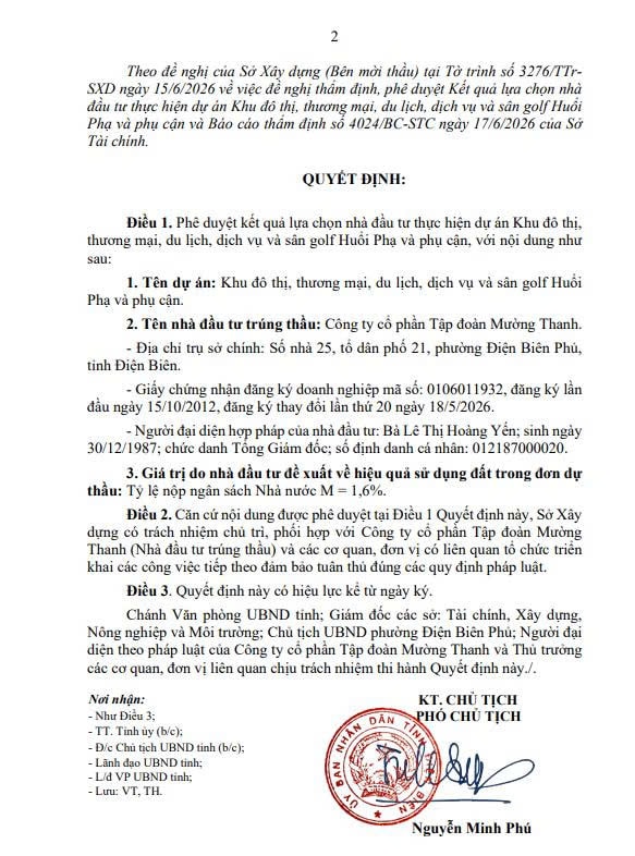 Doanh nghiệp của 'đại gia điếu cày' Lê Thanh Thản làm khu đô thị, thương mại, dịch vụ sân golf gần 1.800 tỷ tại Điện Biên - Ảnh 1. Doanh nghiệp của 'đại gia điếu cày' Lê Thanh Thản làm khu đô thị, thương mại, dịch vụ sân golf gần 1.800 tỷ tại Điện Biên - Ảnh 1.