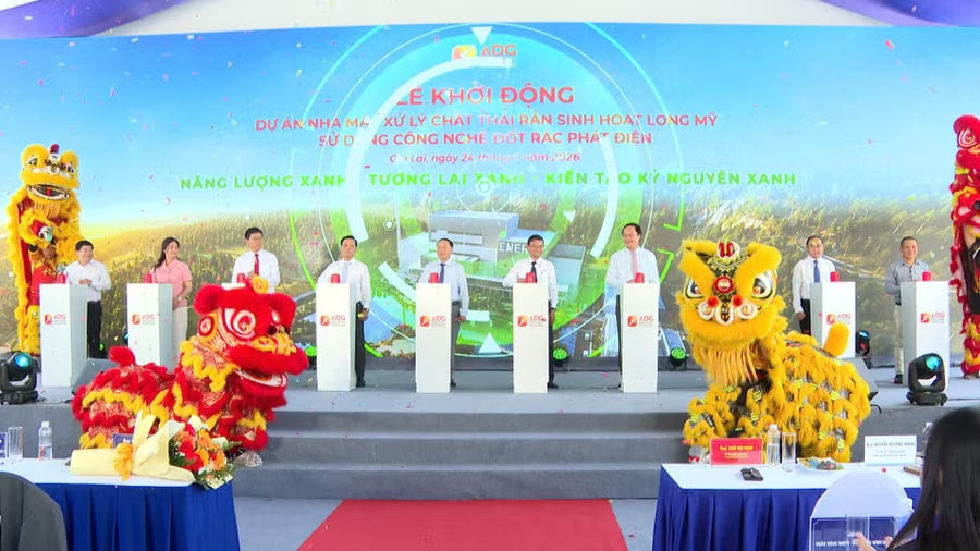 Tỉnh lớn thứ 2 Việt Nam khởi công nhà máy điện rác đầu tiên, vốn đầu tư gần 1.600 tỷ - Ảnh 1.