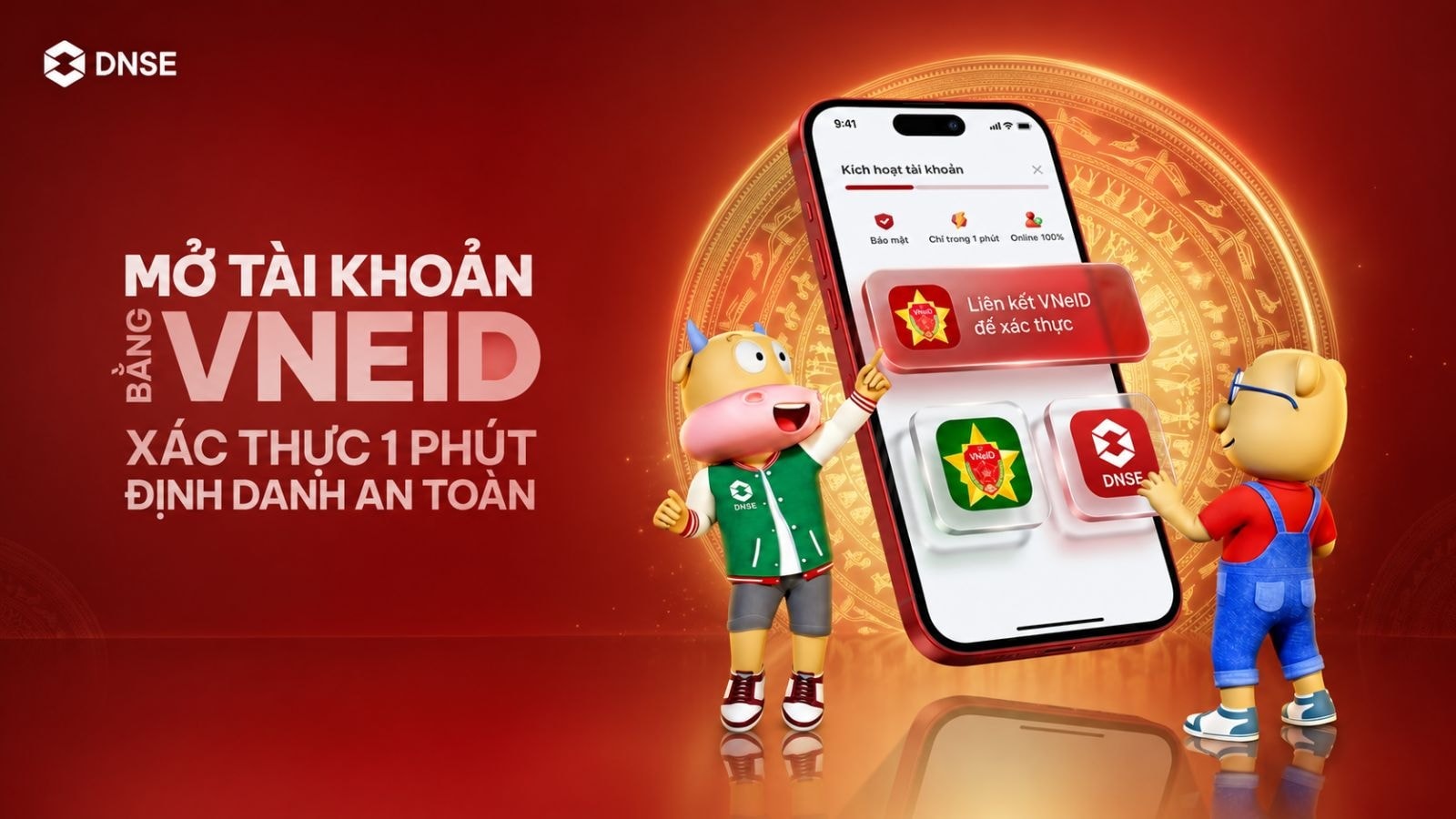 DNSE tiên phong triển khai xác thực VNeID