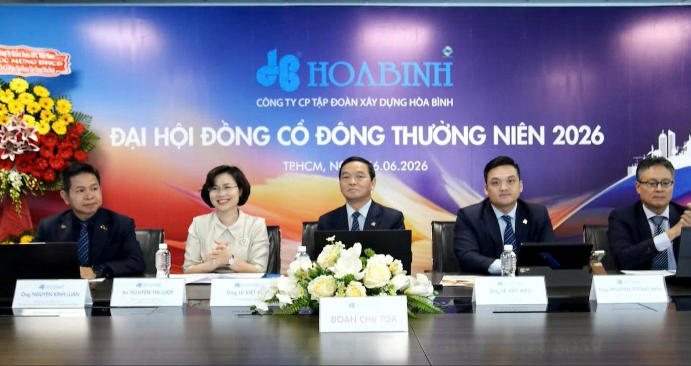 [Live] ĐHĐCĐ Xây dựng Hòa Bình: Mục tiêu doanh thu 10.000 tỷ đồng, dự kiến phát hành hơn 51 triệu cổ phiếu hoán đổi nợ