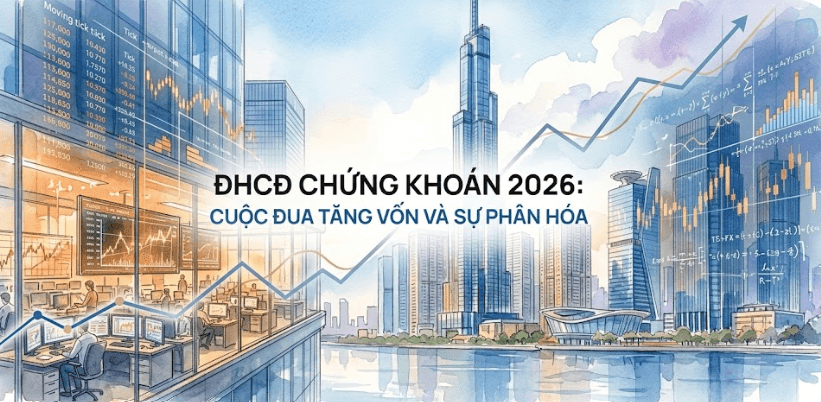 Từ 15 phiên họp ĐHCĐ thường niên: Hé lộ 3 chuyển động lớn của nhóm chứng khoán 2026