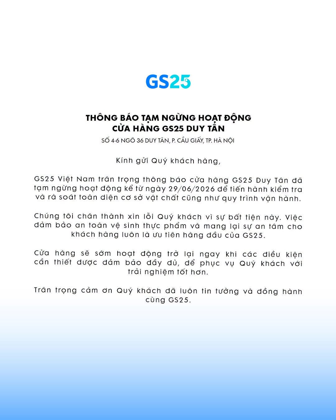 Nghi vấn GS25 tạm đóng cửa một chi nhánh ở Hà Nội sau clip chuột bò trên khay thức ăn - Ảnh 1.