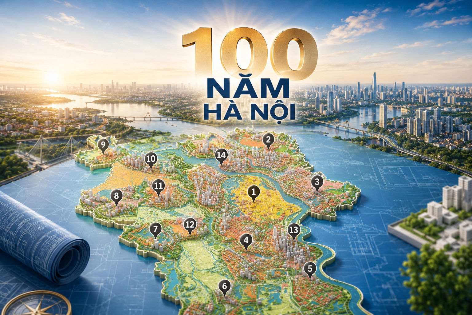 Quy hoạch Hà Nội 100 năm: Lần đầu tiên Thủ đô định hình mạng lưới 14 đô thị trên hơn 176.700ha - Ảnh 3.