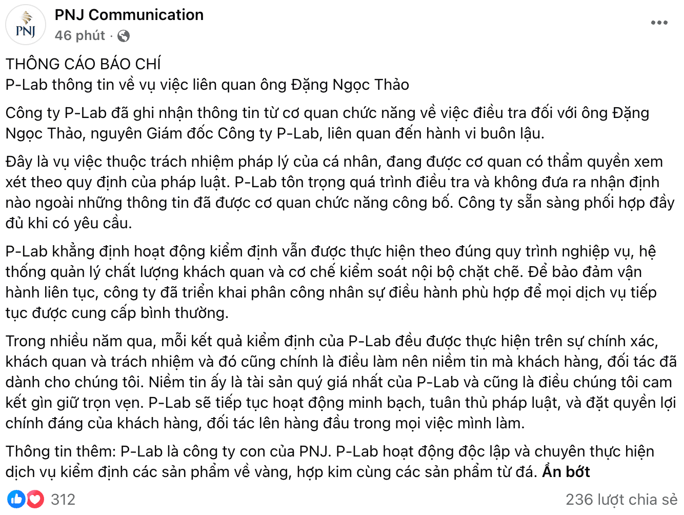Nóng: Phía PNJ lên tiếng việc cựu lãnh đạo bị bắt trong vụ buôn lậu 28.000 viên kim cương - Ảnh 1.