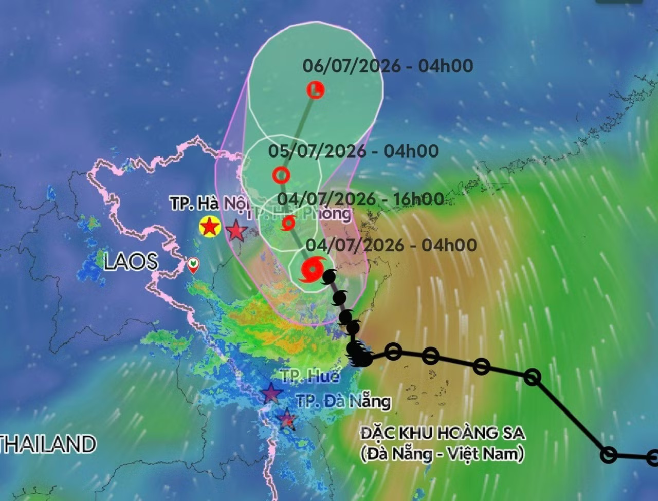 Dự báo đường đi của bão Maysak. Bão vào vịnh Bắc Bộ, Hưng Yên – Quảng Ninh gió mạnh từ trưa nay - Ảnh 1.