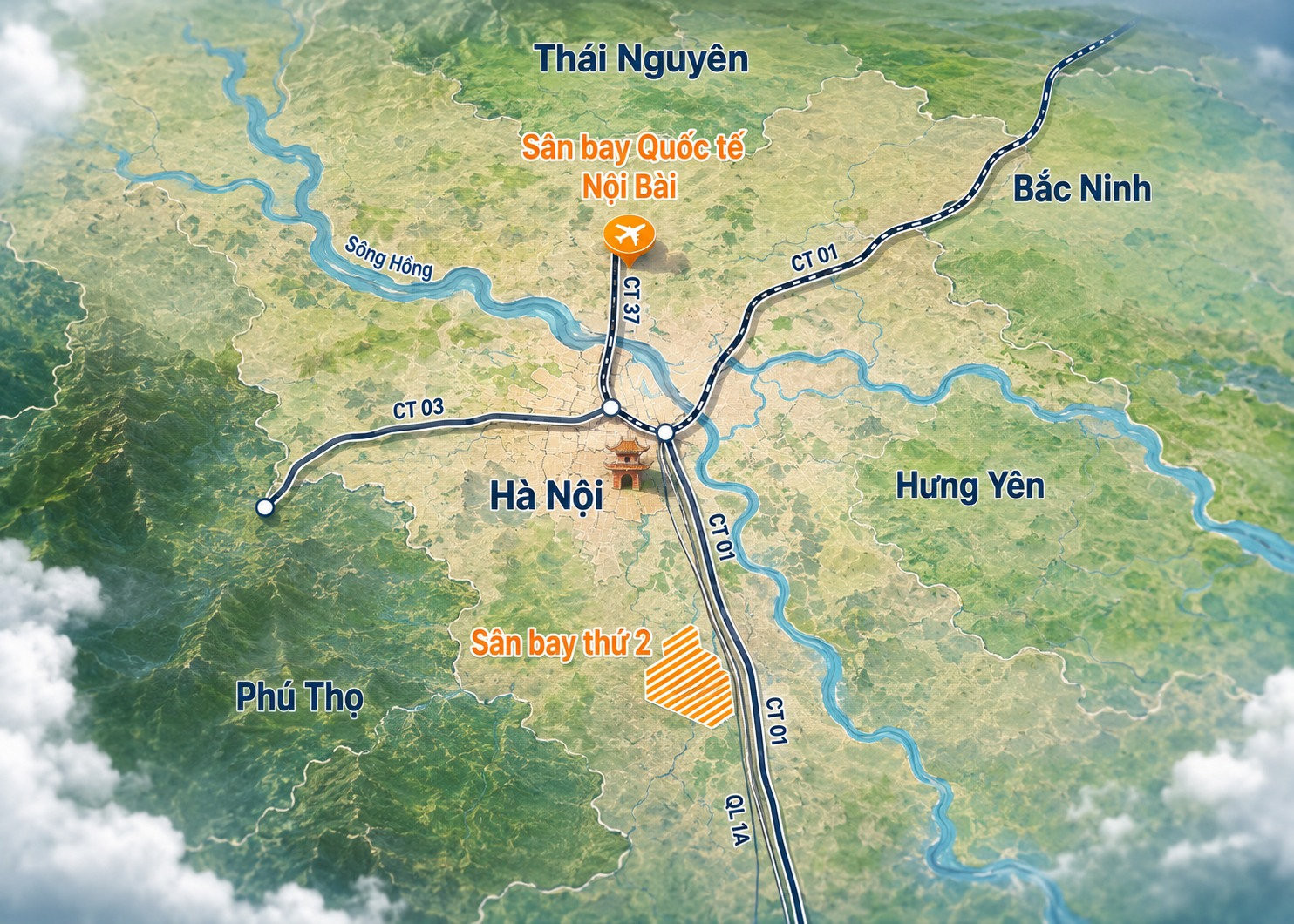 Hà Nội dự kiến có sân bay quốc tế thứ 2 với quy mô 1.500ha, công suất 50 triệu hành khách - Ảnh 3.