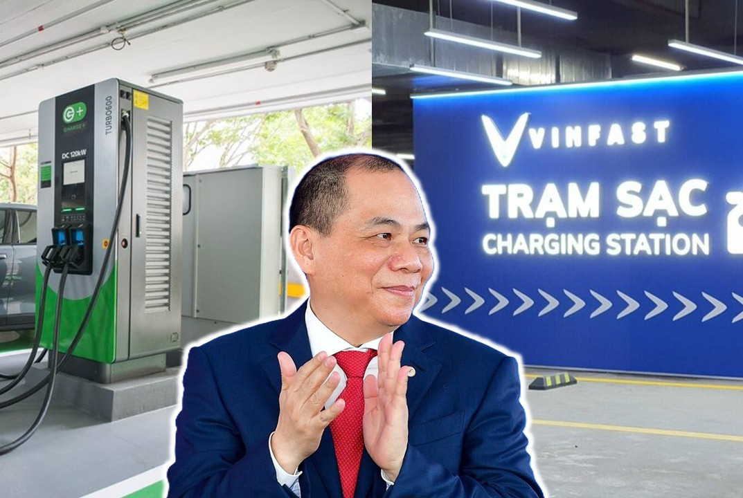 Số trạm sạc xe điện VinFast hiện nhiều gấp 375 lần so với hệ sinh thái của Grab