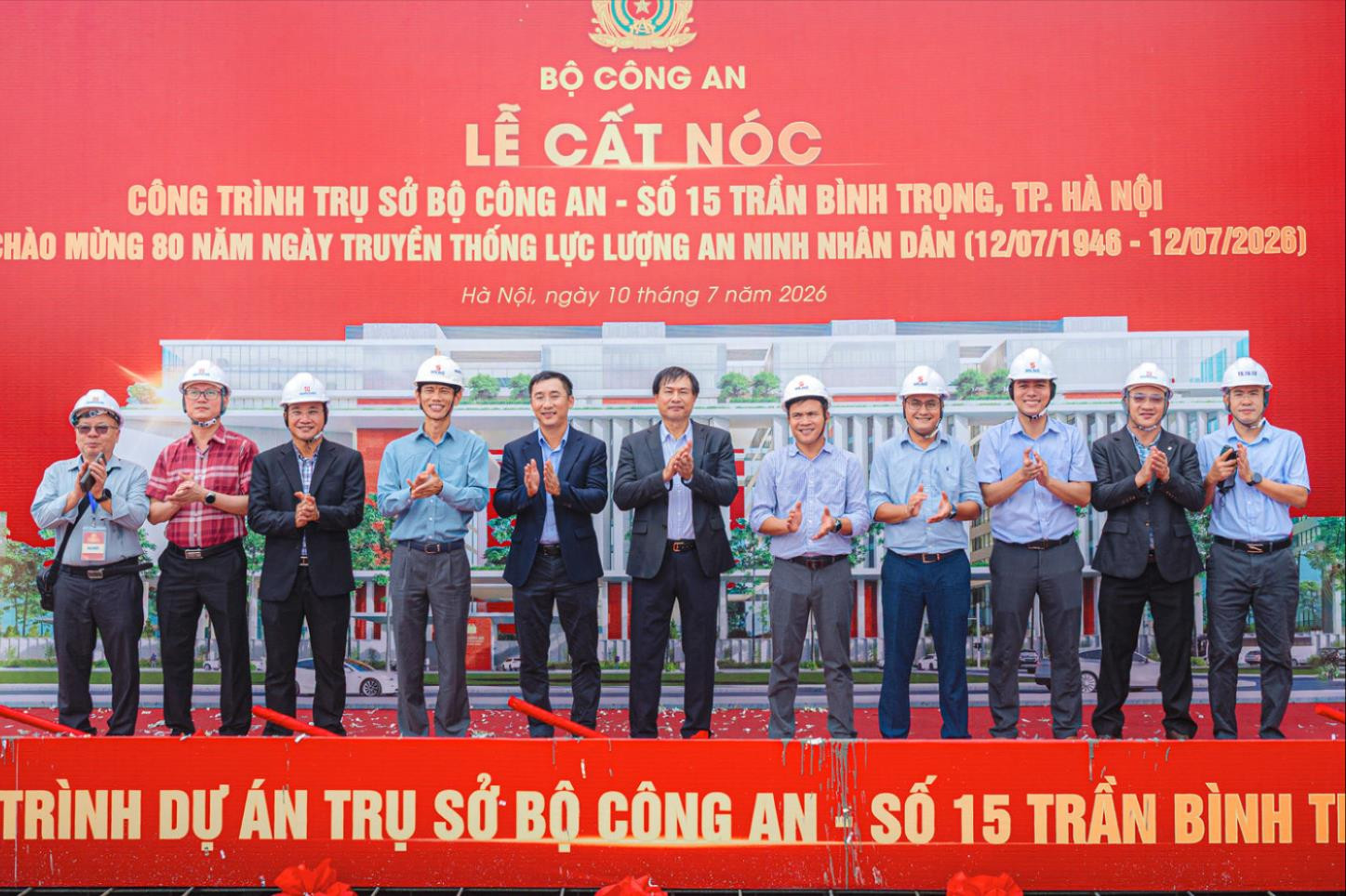 Newtecons cất nóc Trụ sở Bộ Công an giữa trung tâm Hà Nội, Chủ tịch Nguyễn Bá Dương trực tiếp xuất hiện