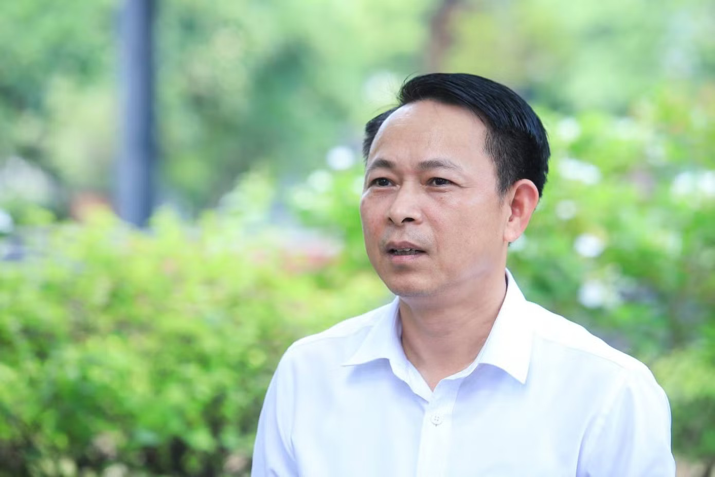 Ông Đặng Minh Thắng, Phó Bí thư Thường trực Đảng ủy xã Phúc Thịnh. Ảnh: Hữu Thắng. Vì sao Thư Lâm, Phúc Thịnh được TP Hà Nội chọn thí điểm mô hình xã, phường XHCN? - Ảnh 1.