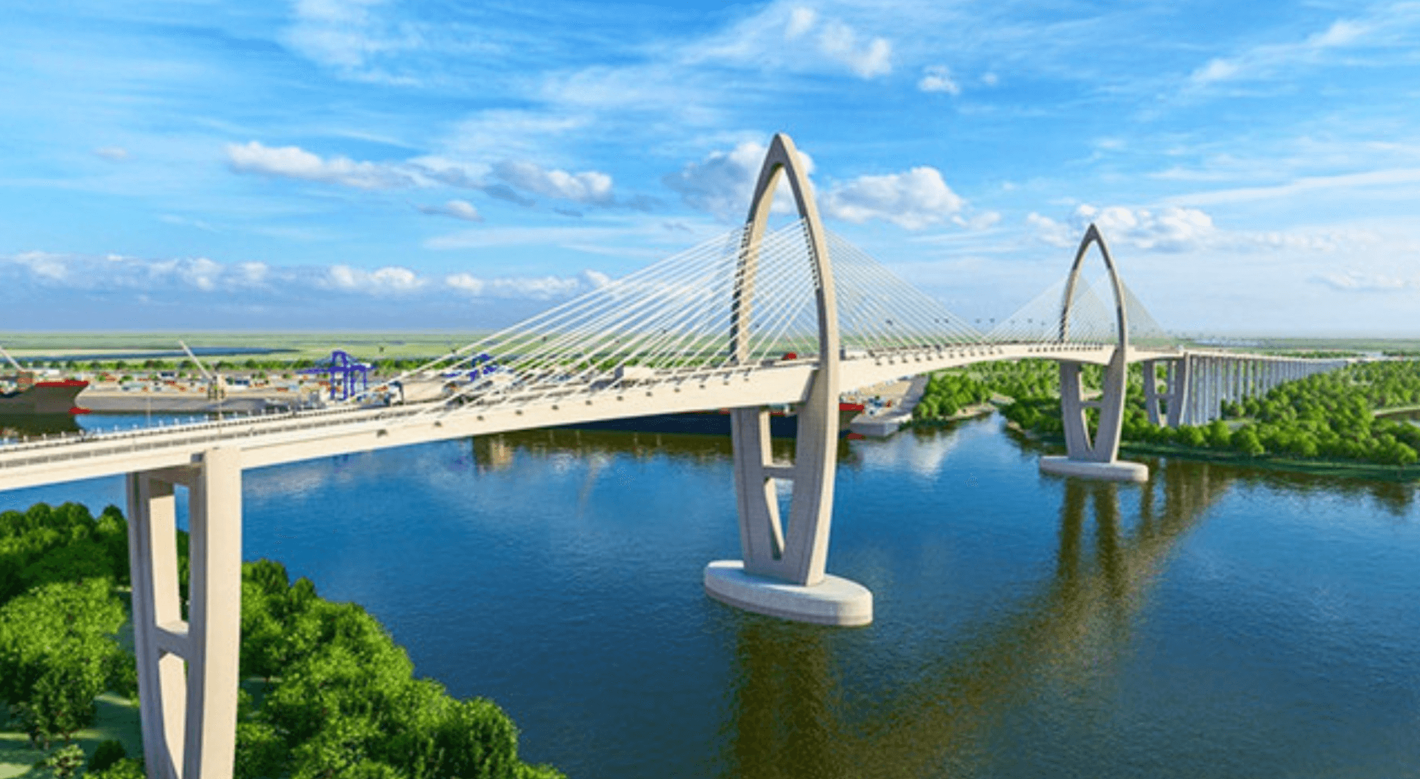 Chỉ vài ngày nữa, cây cầu dây văng có tĩnh không cao nhất Việt Nam chính thức đạt cột mốc quan trọng mới - Ảnh 2.