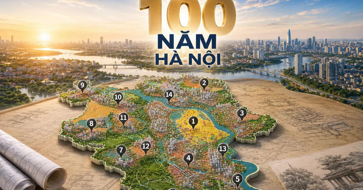 Quy hoạch Thủ đô tầm nhìn 100 năm: Hà Nội sắp 'vẽ lại' bản đồ đô thị với 14 cực phát triển, dành 17.000ha đất dự trữ