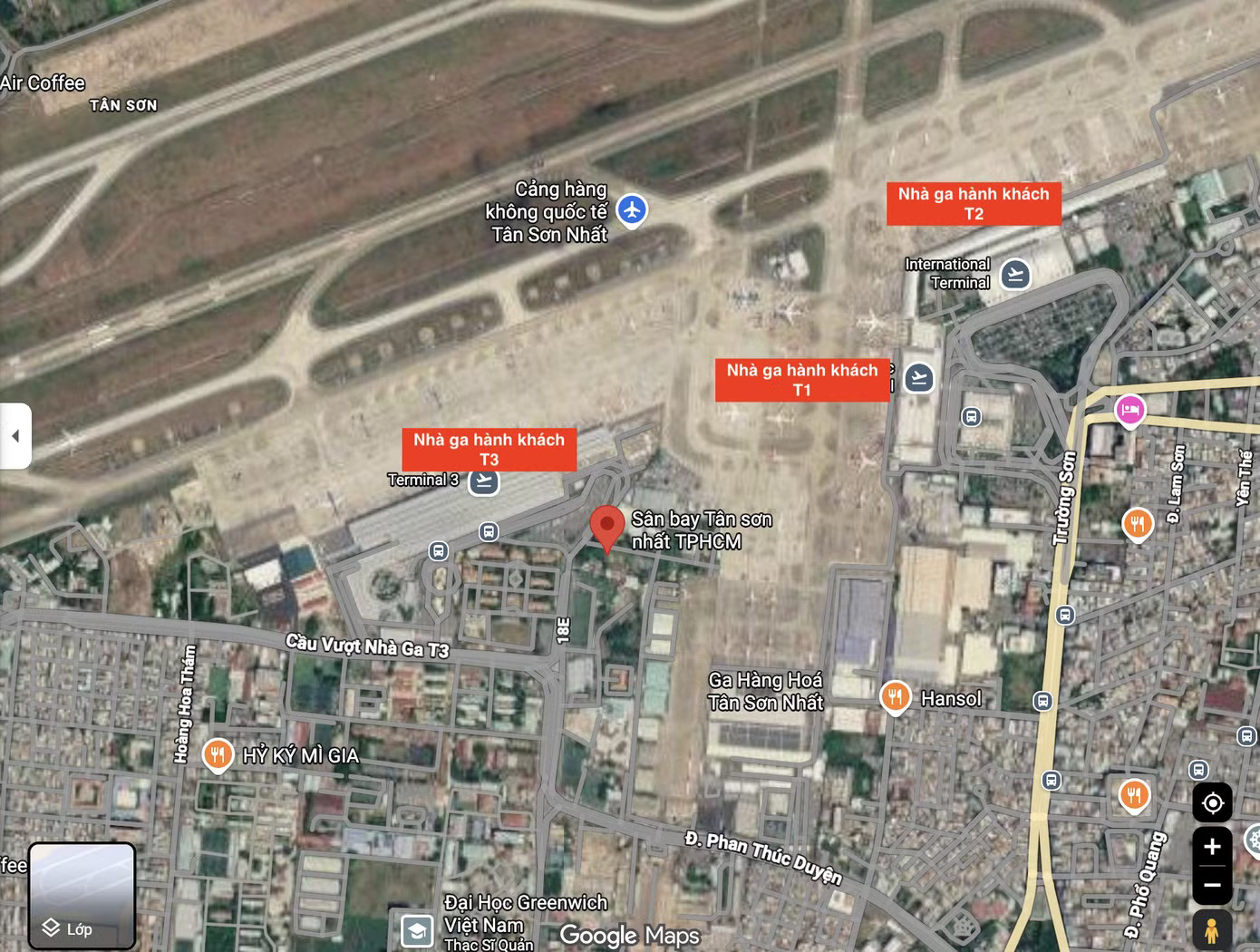 Sân bay Tân Sơn Nhất sẽ có 2 ga metro ngầm trong tương lai. Ảnh: Google Maps. Sẽ có 2 ga metro ngầm trong sân bay Tân Sơn Nhất - Ảnh 1.