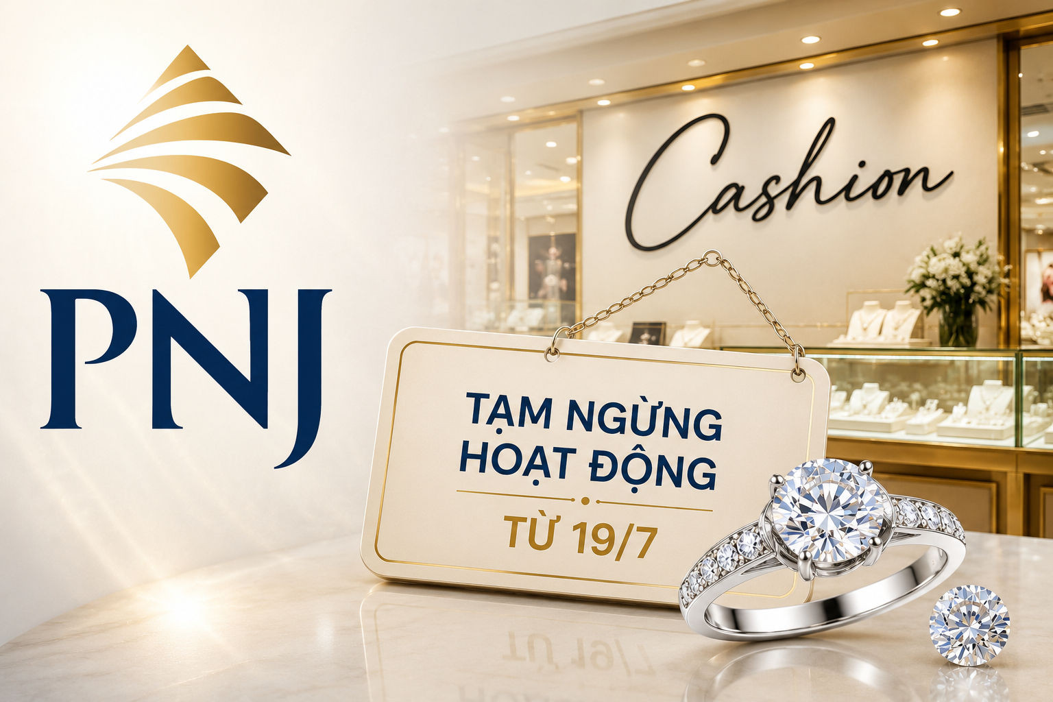 Chuỗi cửa hàng kim cương do PNJ gián tiếp đầu tư tạm ngừng hoạt động