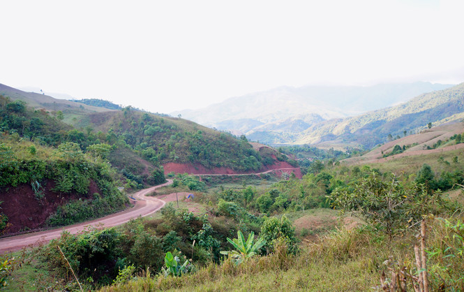 cung đường để đến Khoan La San khoảng 300km