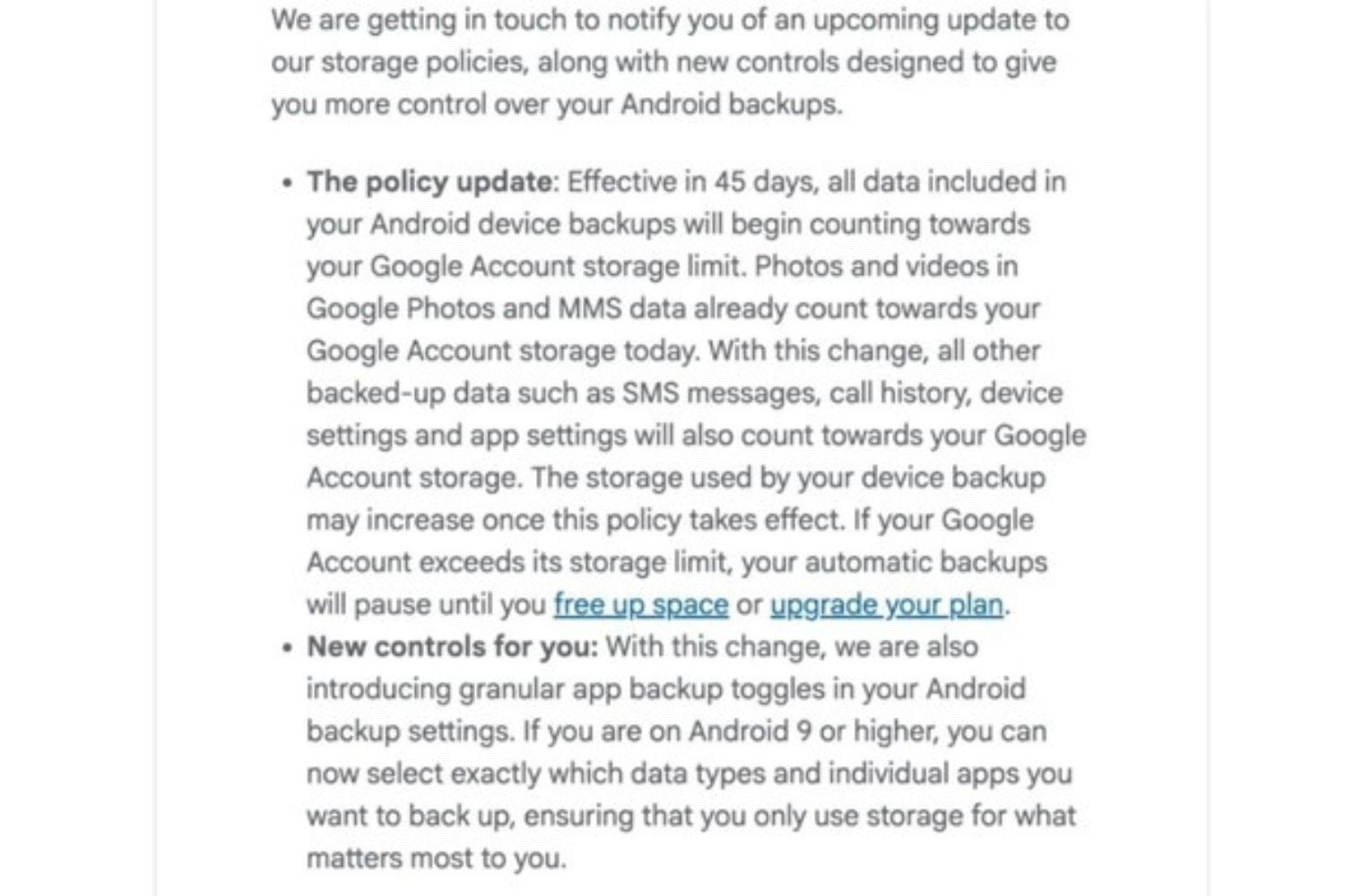 Thông báo của Google