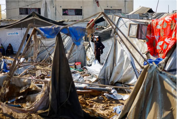 Một khu vực của Dải Gaza. (Ảnh: Reuters) Mỹ cảnh báo công dân cân nhắc rời Trung Đông giữa tình hình leo thang - Ảnh 1.