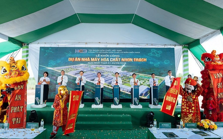 Lễ khởi công Dự án Nhà máy Hóa chất Nhơn Trạch (Ảnh: Vinachem)