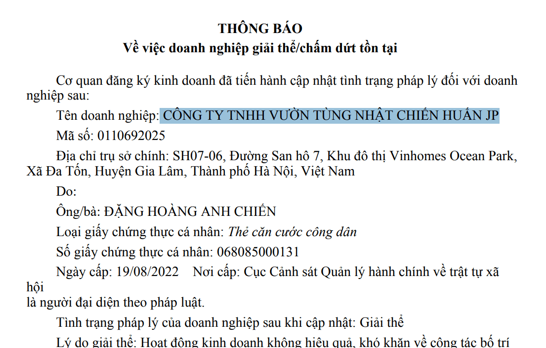 Công ty của Huấn Hoa Hồng bất ngờ giải thể - Ảnh 1.