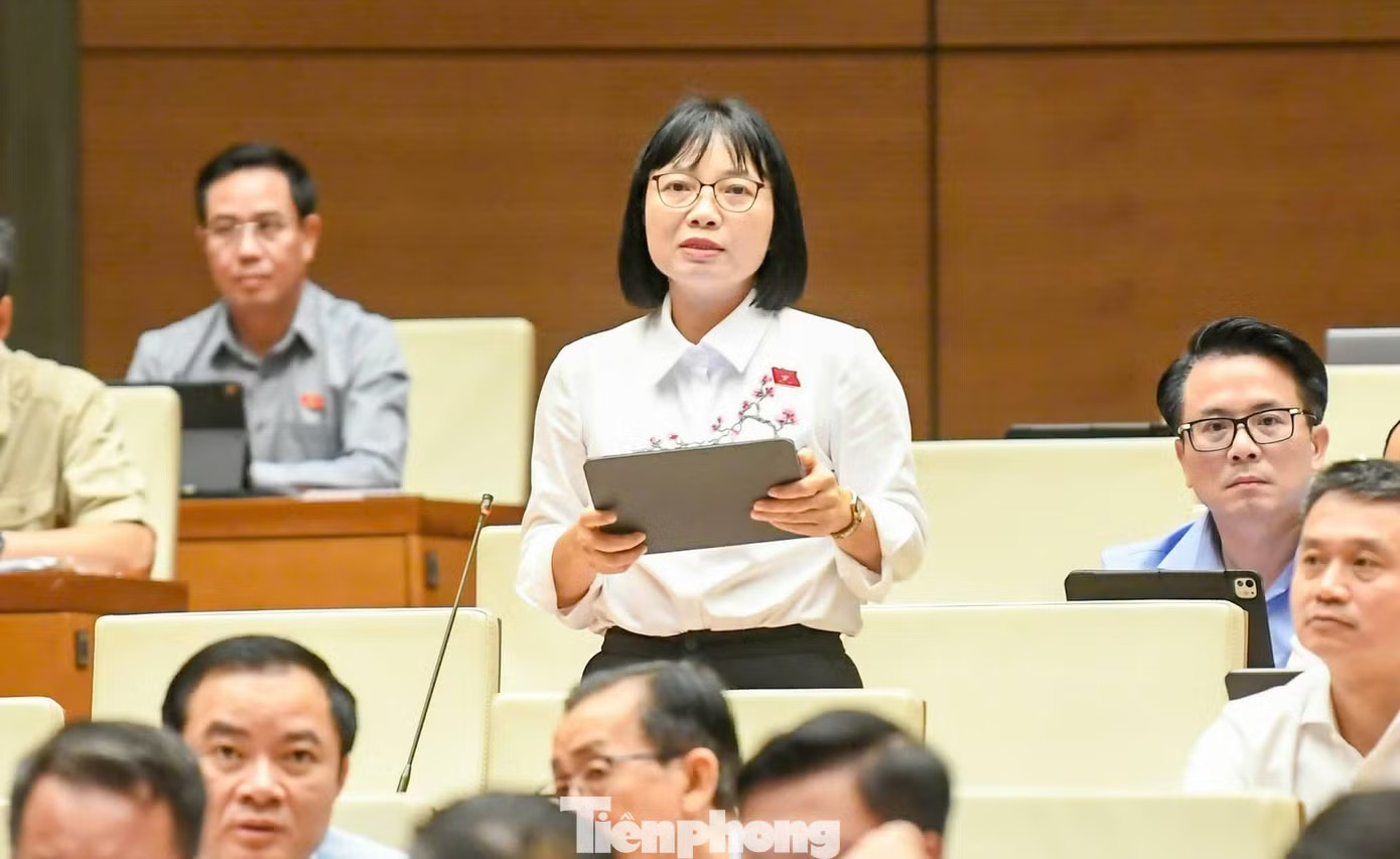ĐBQH Nguyễn Thị Việt Nga. (Ảnh: Như Ý) Bổ sung quy định, kiểm soát chặt chẽ nội dung viết về lãnh tụ, lịch sử dân tộc - Ảnh 1.